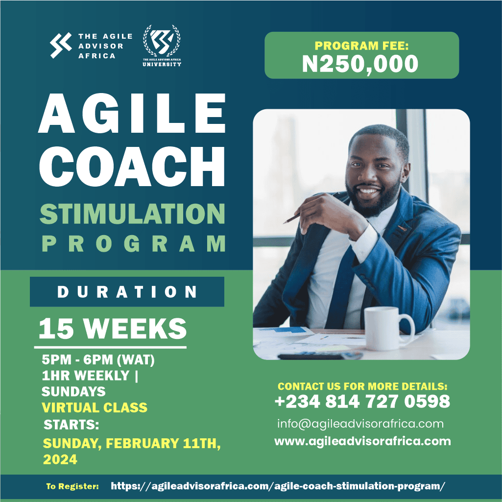Agile Coach Stimulation Program by The Agile Advisor Africa flyer